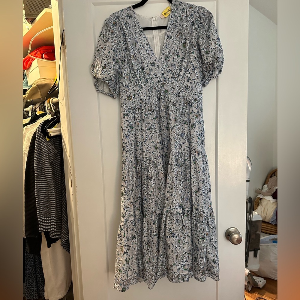 Tory Burch Printed Lace Midi Dress